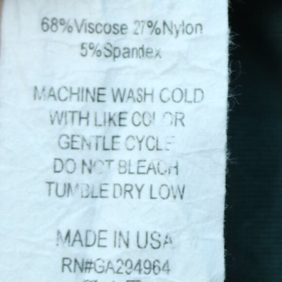 Hello Miz Hunter Green Knit Pleated Wide Waistband 3/4 Sleeve Maternity Dress LG - Picture 7 of 7